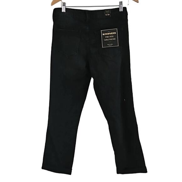 Rachel Roy Black Distressed Mid-Rise Girlfriend Jeans Size 8/29 - Picture 7 of 8